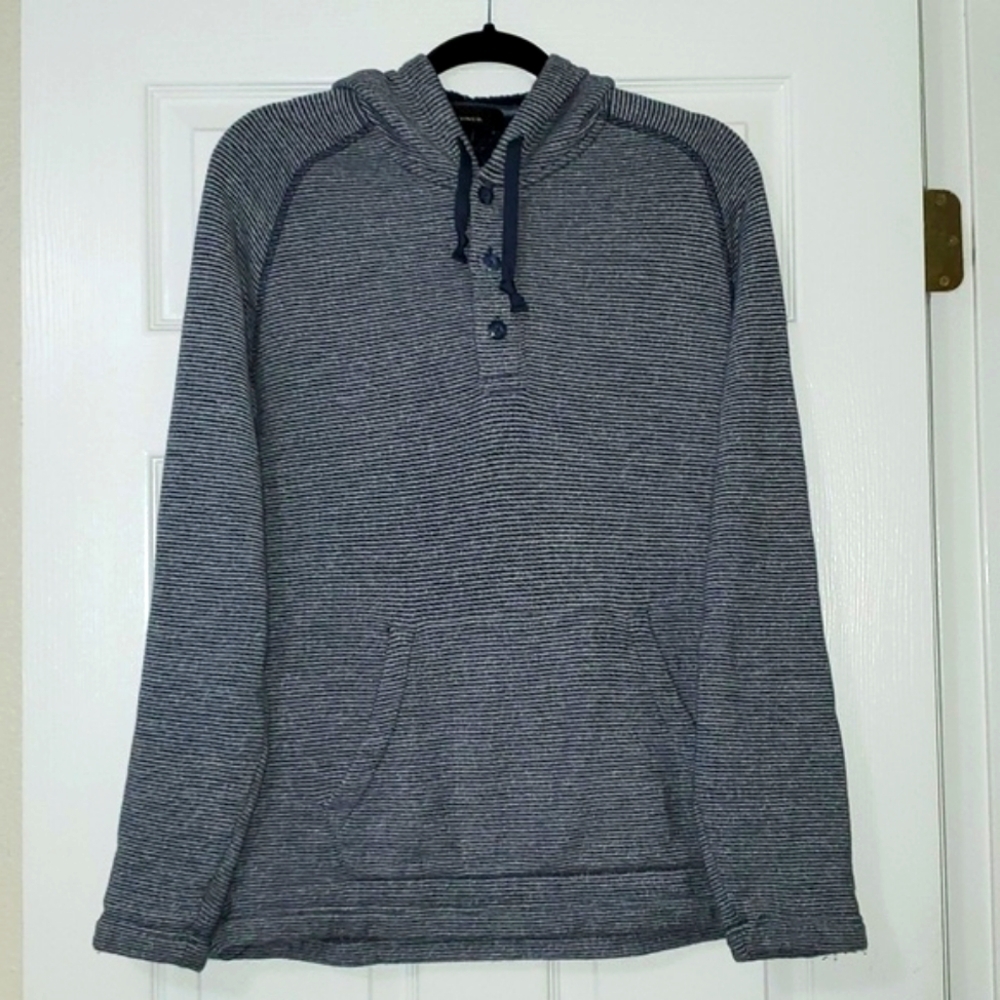 Vince Striped Hooded Sweatshirt Size Small
